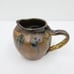 Hand Glazed Stoneware Jug Pitcher Creamer Drip Glaze Green Black Brown 4.5in