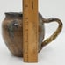 Hand Glazed Stoneware Jug Pitcher Creamer Drip Glaze Green Black Brown 4.5in
