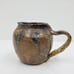 Hand Glazed Stoneware Jug Pitcher Creamer Drip Glaze Green Black Brown 4.5in
