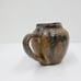 Hand Glazed Stoneware Jug Pitcher Creamer Drip Glaze Green Black Brown 4.5in