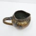 Hand Glazed Stoneware Jug Pitcher Creamer Drip Glaze Green Black Brown 4.5in