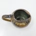 Hand Glazed Stoneware Jug Pitcher Creamer Drip Glaze Green Black Brown 4.5in