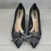 NEW Antonio Melani Classic Glitter Bows Heels shoes sz 6M