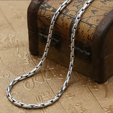 22 Womens 14K White Gold Chain Link Necklace 14 Karat Silver Jewelry 22 inch