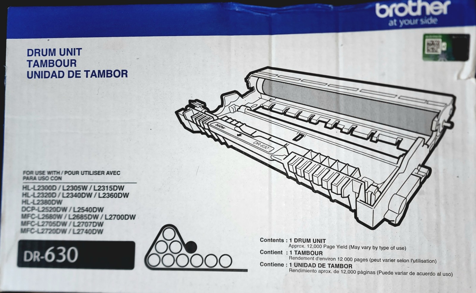 Brand New Genuine Brother DR-630 (DR630) Drum Unit and TN660 Toner Cartridge