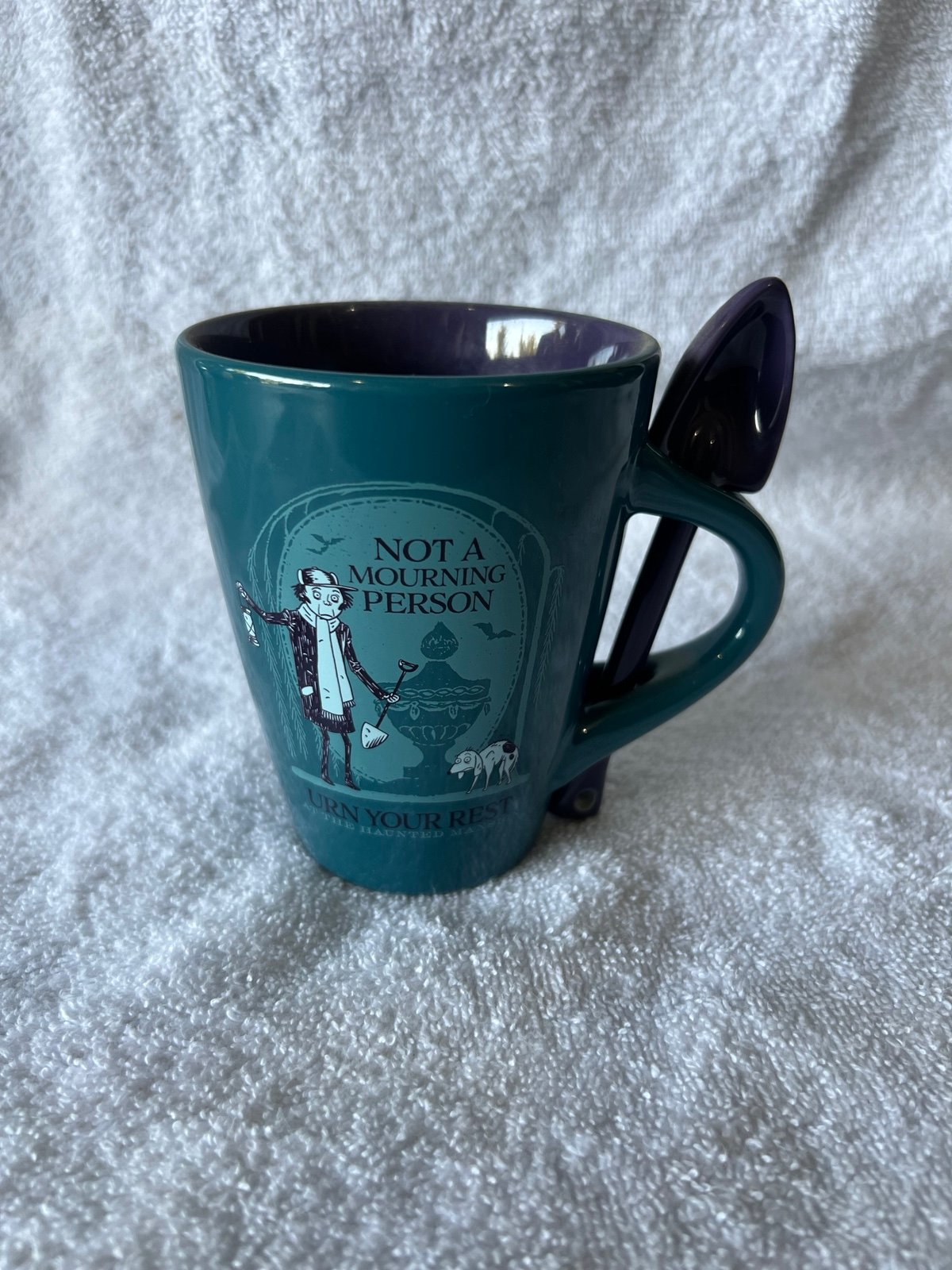 Disney Parks Haunted Mansion Not A Mourning Person Grave Digger Mug Shovel Spoon