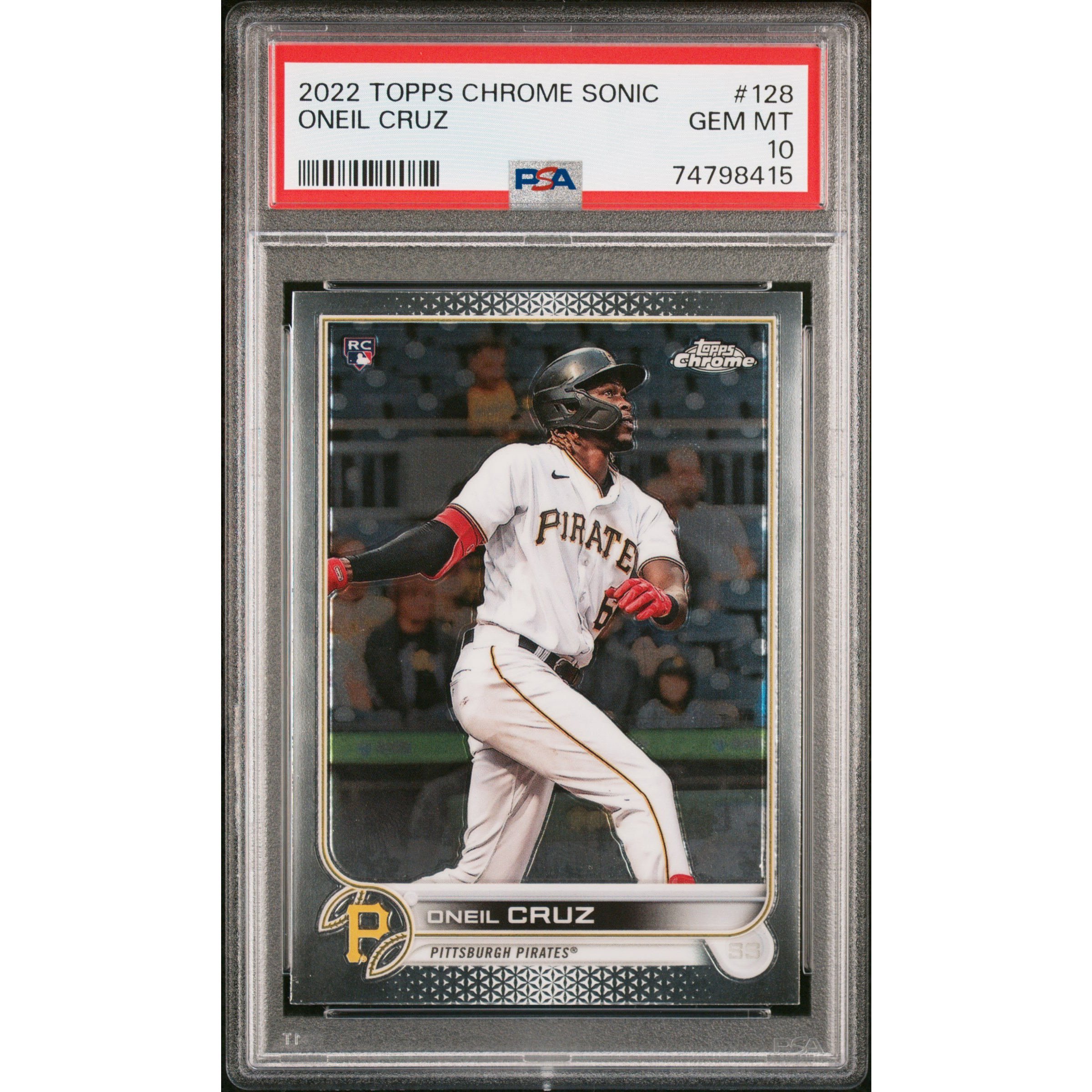 Graded 2022 Topps Chrome Sonic Oneil Cruz #128 Rookie  Card PSA 10