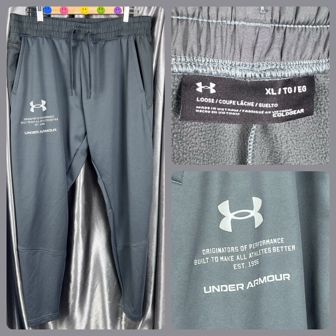 Under Armour Fleece Storm Pants Mens XL Water Repel Green ColdGear Warm Joggers