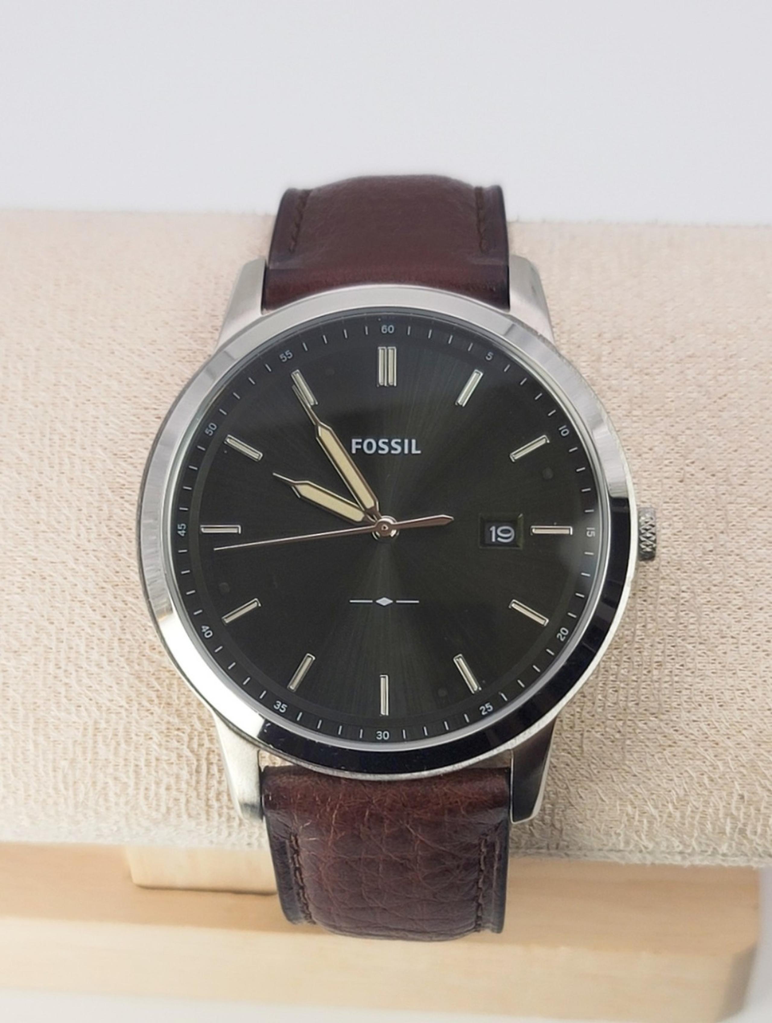 Fossil FS5838 The Minimalist Solar – Brown Leather – Solar Quartz