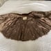 Vintage Brown Fur Shrug Satin Lined