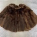Vintage Brown Fur Shrug Satin Lined