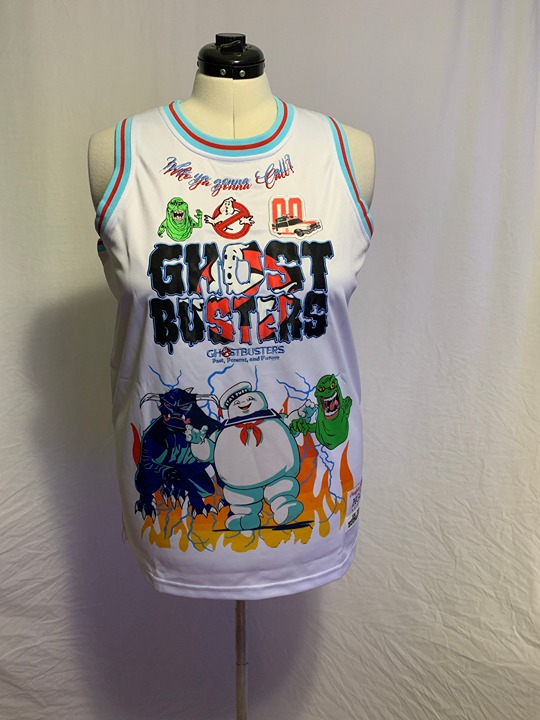 Headgear Classics Basketball Jersey Ghostbusters Stay Puft Zuul Slimer Mens XL