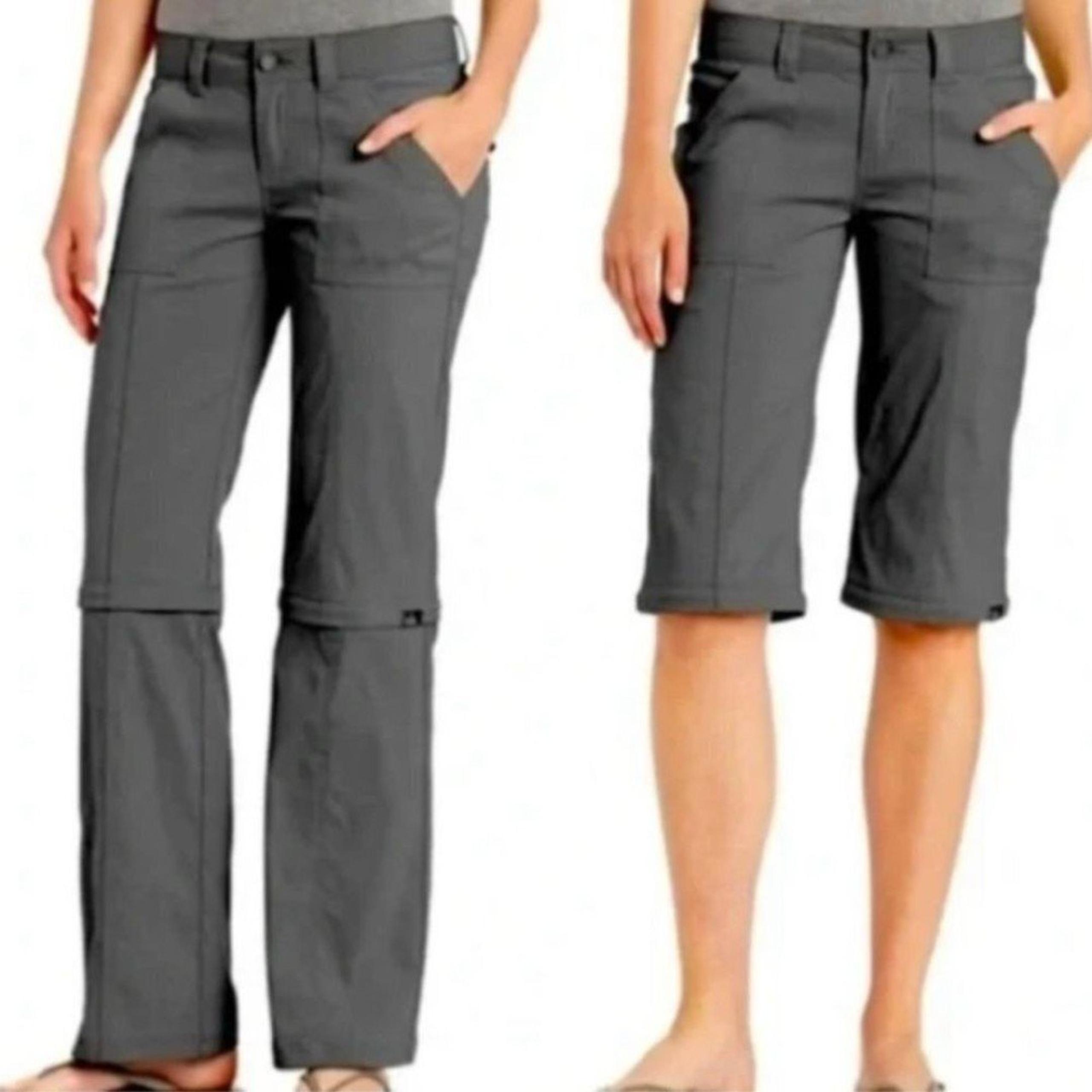 Prana Breathe Convertible Cargo Gray Hiking Pants Size 4