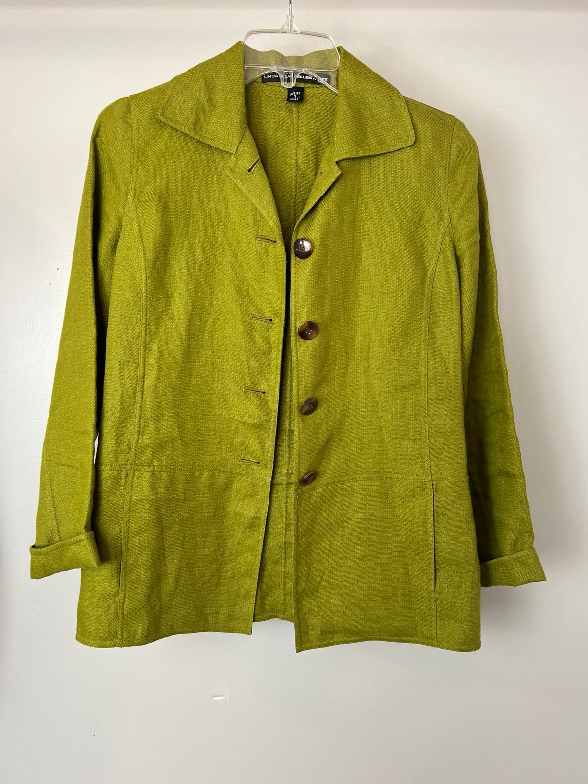 Olive Green Linen Jacket