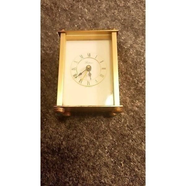 Vintage Belt time brass table top alarm