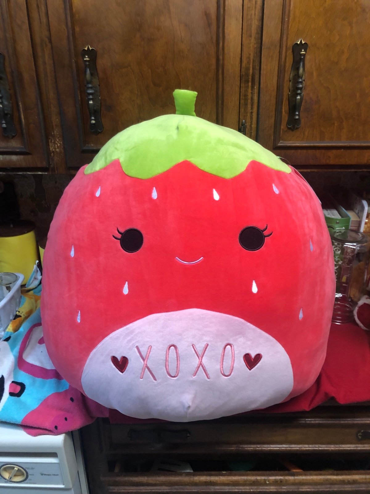 Brand new never cuddled 24-in Scarlet strawberry squishmallow