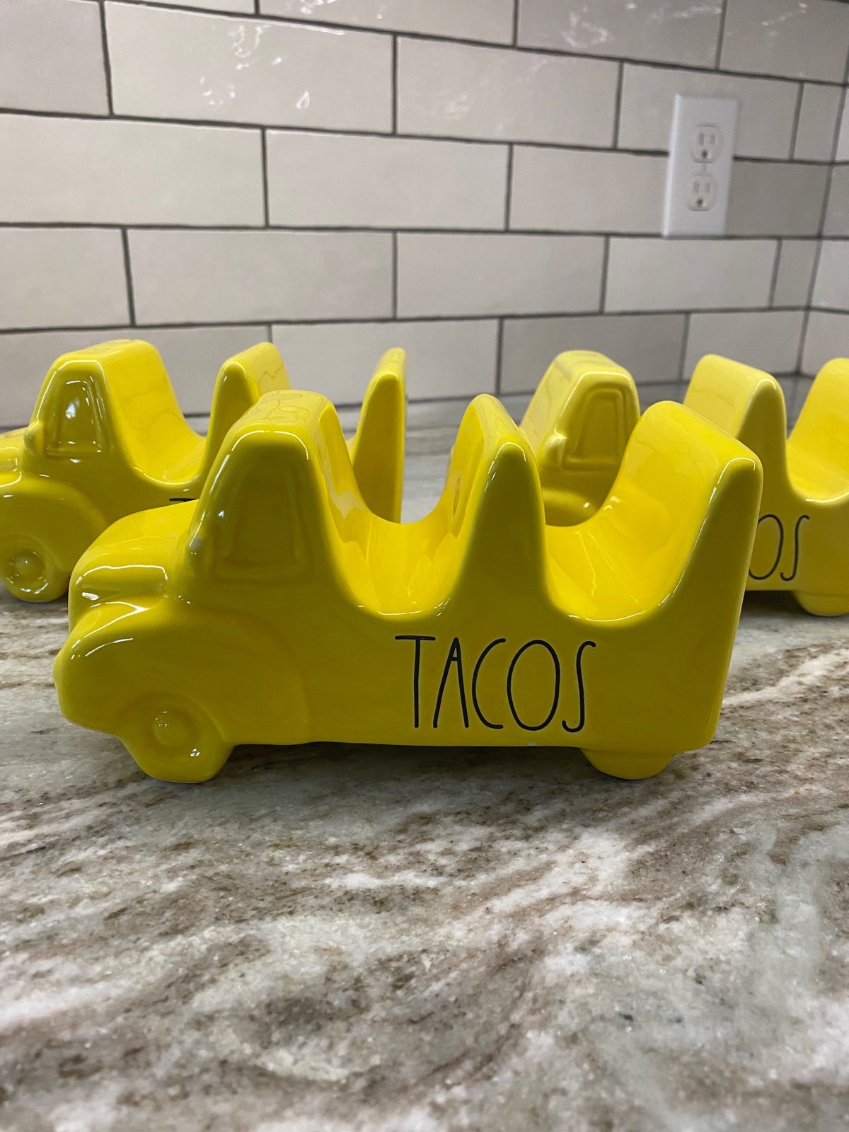 Rae Dunn Taco Truck set of 3 taco holders