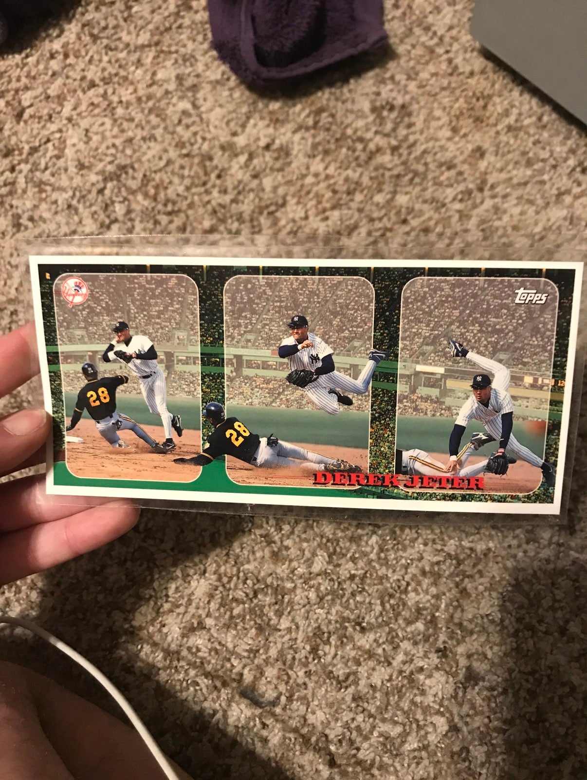 Derek jeter 1996 topps tri-card