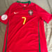 Ronaldo Cristiano Portugal 2008/2009 Nike Home Soccer Futbol Euro Jersey Med