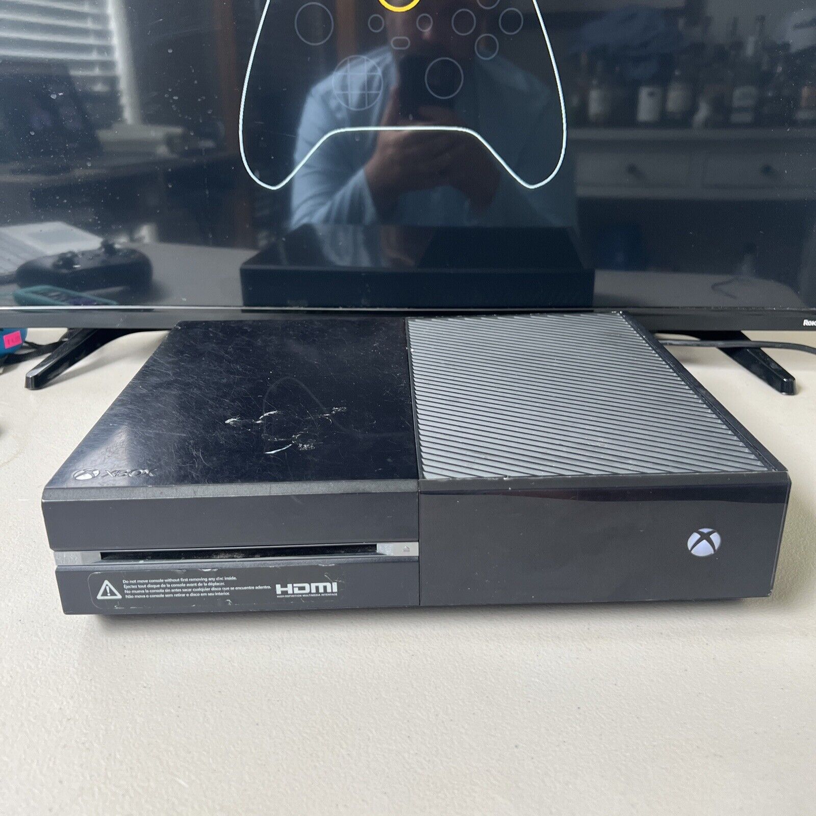 Microsoft Xbox One 365GB Console - Black With Power Cords-Read Description