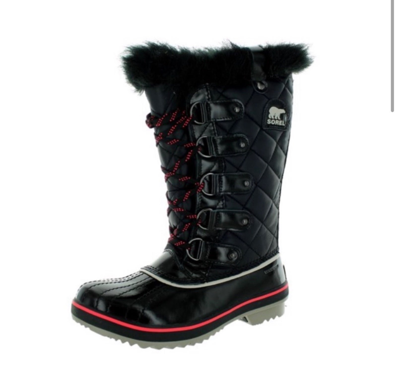 Sorel Tofino II Tall Black Waterproof Fur Boots Women’s 10