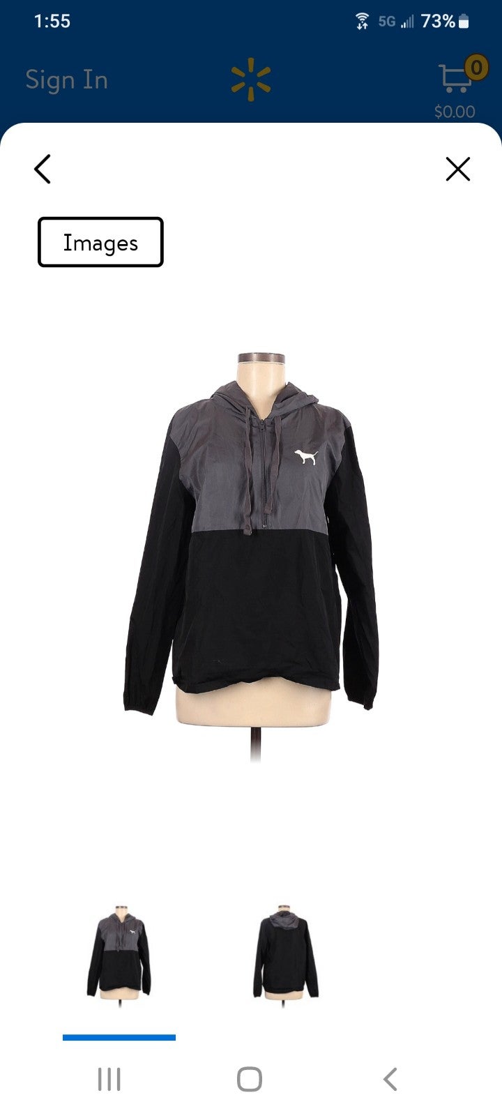 PINK Victoria's Secret Anorak windbreaker S
