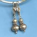 Vintage Sterling Silver Baroque Pearl Leverback Dangle Earrings