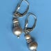 Vintage Sterling Silver Baroque Pearl Leverback Dangle Earrings