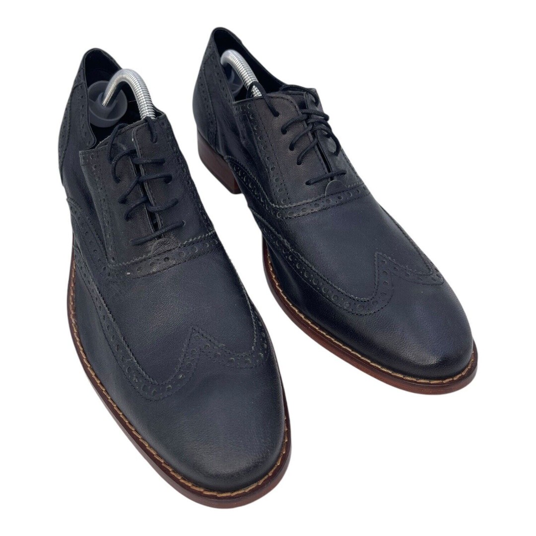 Cole Haan Air Colton Wing Tip Black Oxford Dress Shoes C10028 Men's Size 13 M