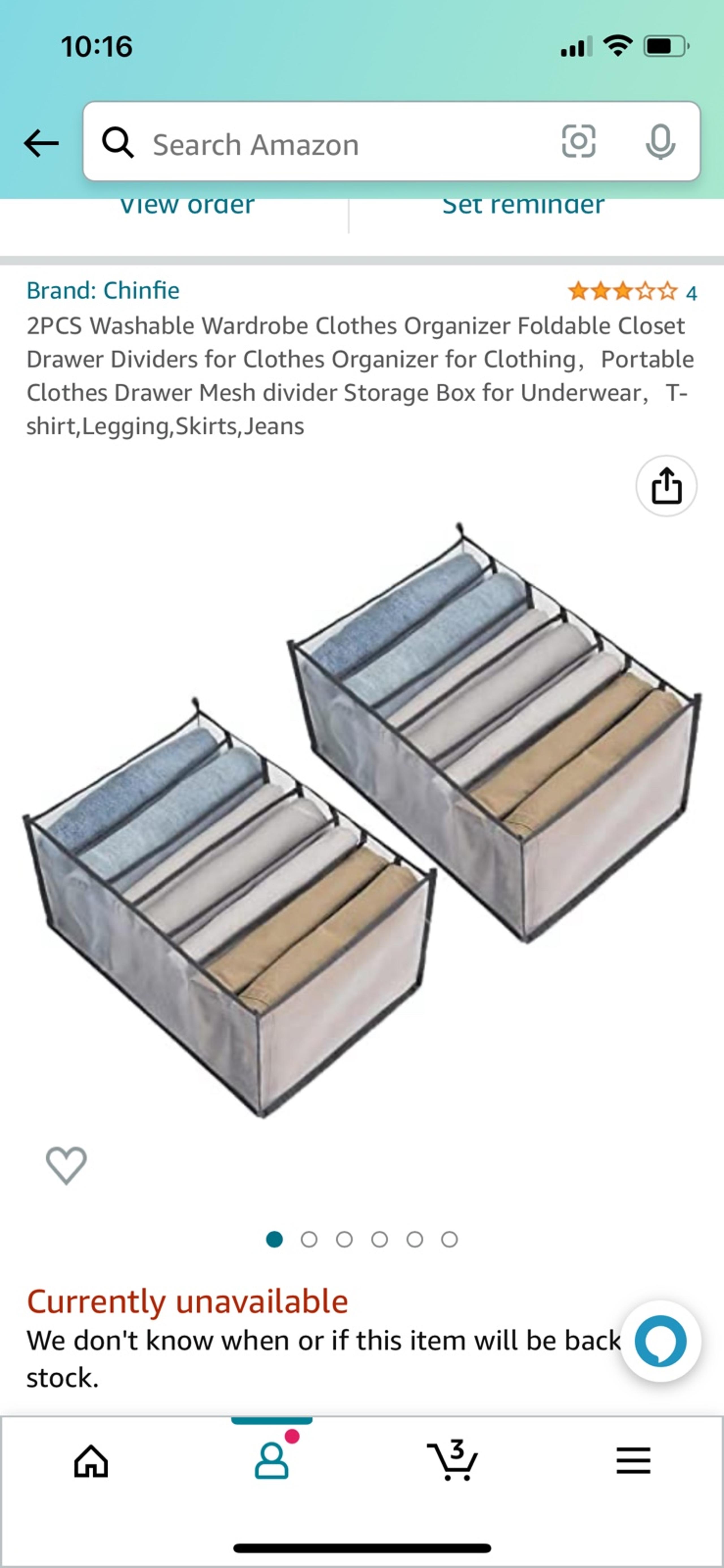 Closet / drawer organizers