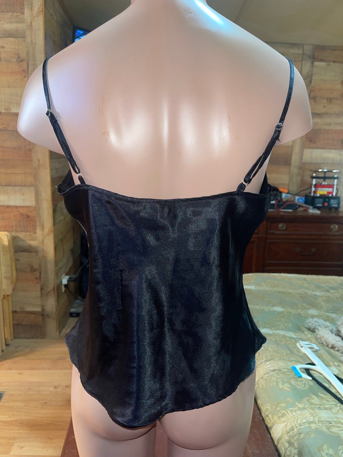 Victoria's Secret Gold Label vintage satin and lace lingerie top