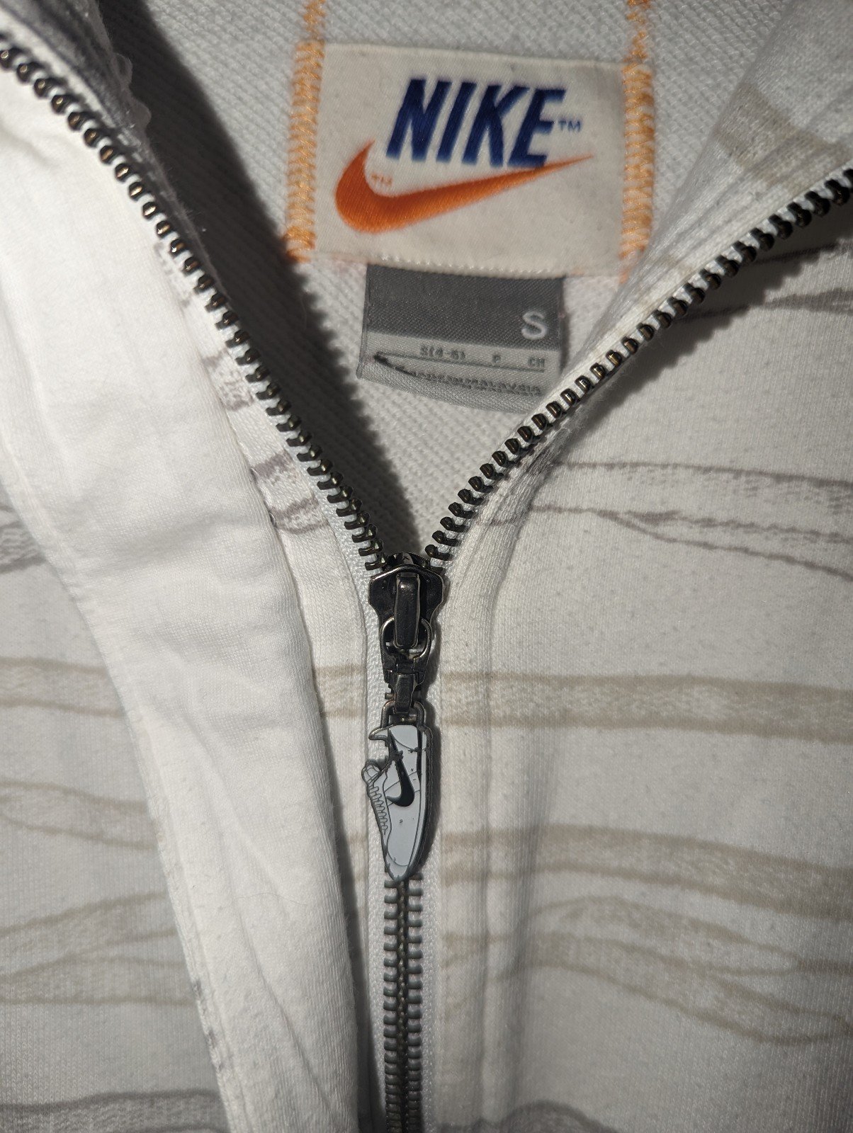 Nike Vintage women's zip front hoodie with shoe laces design size S