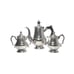 Crosby Co. 1930s Art Deco Silverplate 3-Piece Tea Set Service