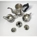 Crosby Co. 1930s Art Deco Silverplate 3-Piece Tea Set Service