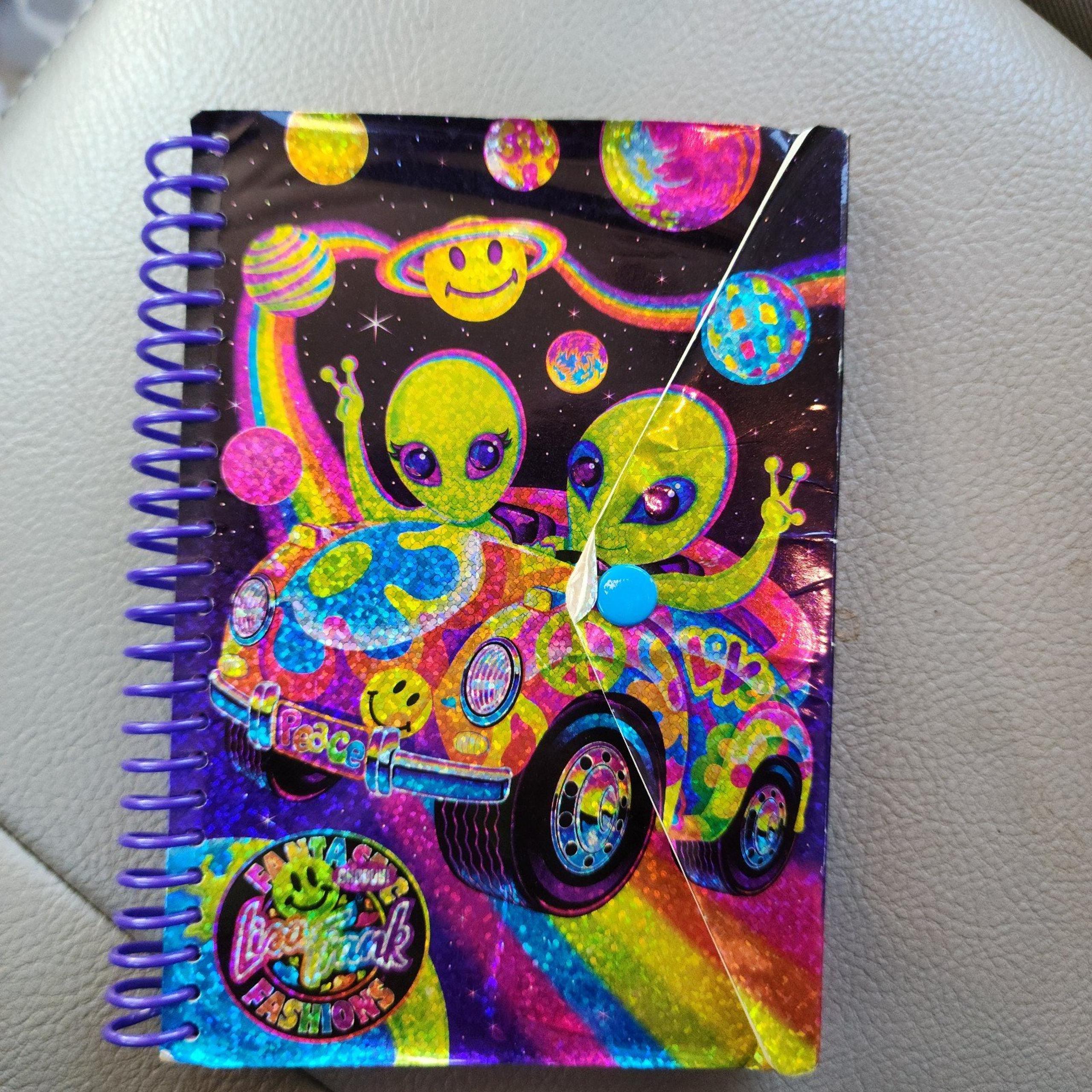 VERY RARE Lisa Frank Astro Blast Aliens Zoomer and Zorbit HOLOGRAPHIC  Notebook