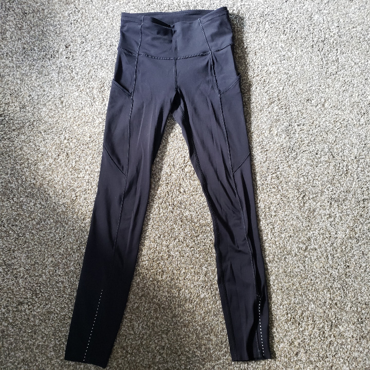 NWOT Lululemon Fast and Free 7/8 25 Tights Leggings - Black - Size 2