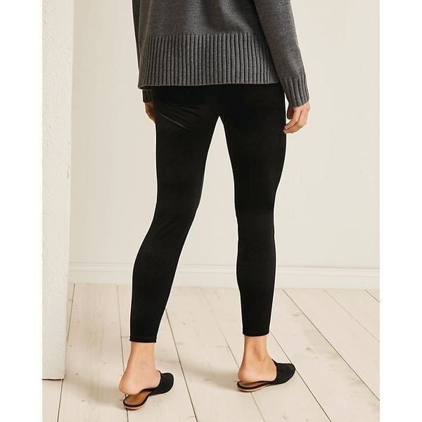 Eileen Fisher Black Velvet Leggings Perfect Fall Wardrobe Essential! High Waist