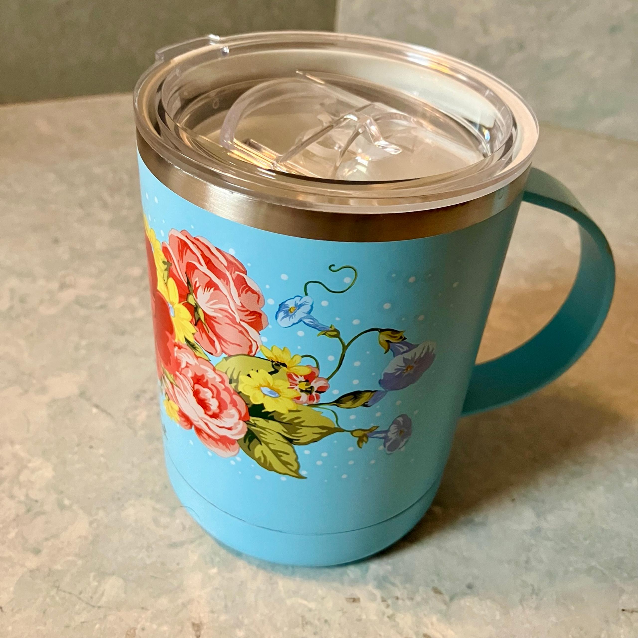 The Pioneer Woman Sweet Rose 12 oz Stainless Steel Insulated Travel Mug Tumbler