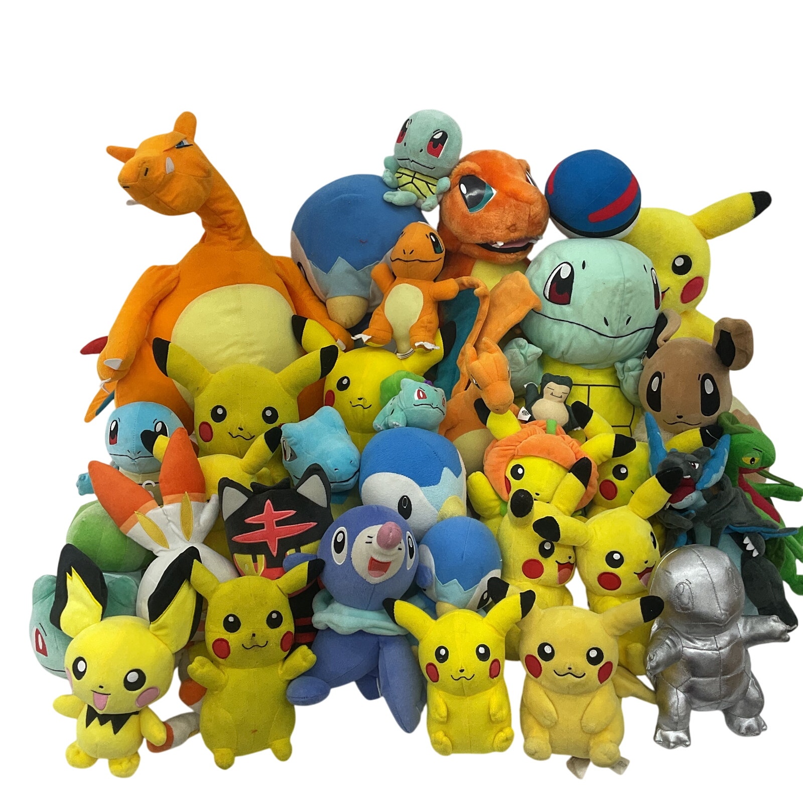 Preowned LOT 13 lbs Pokemon Stuffed Animals Mixed Characters Charizard Squirtle