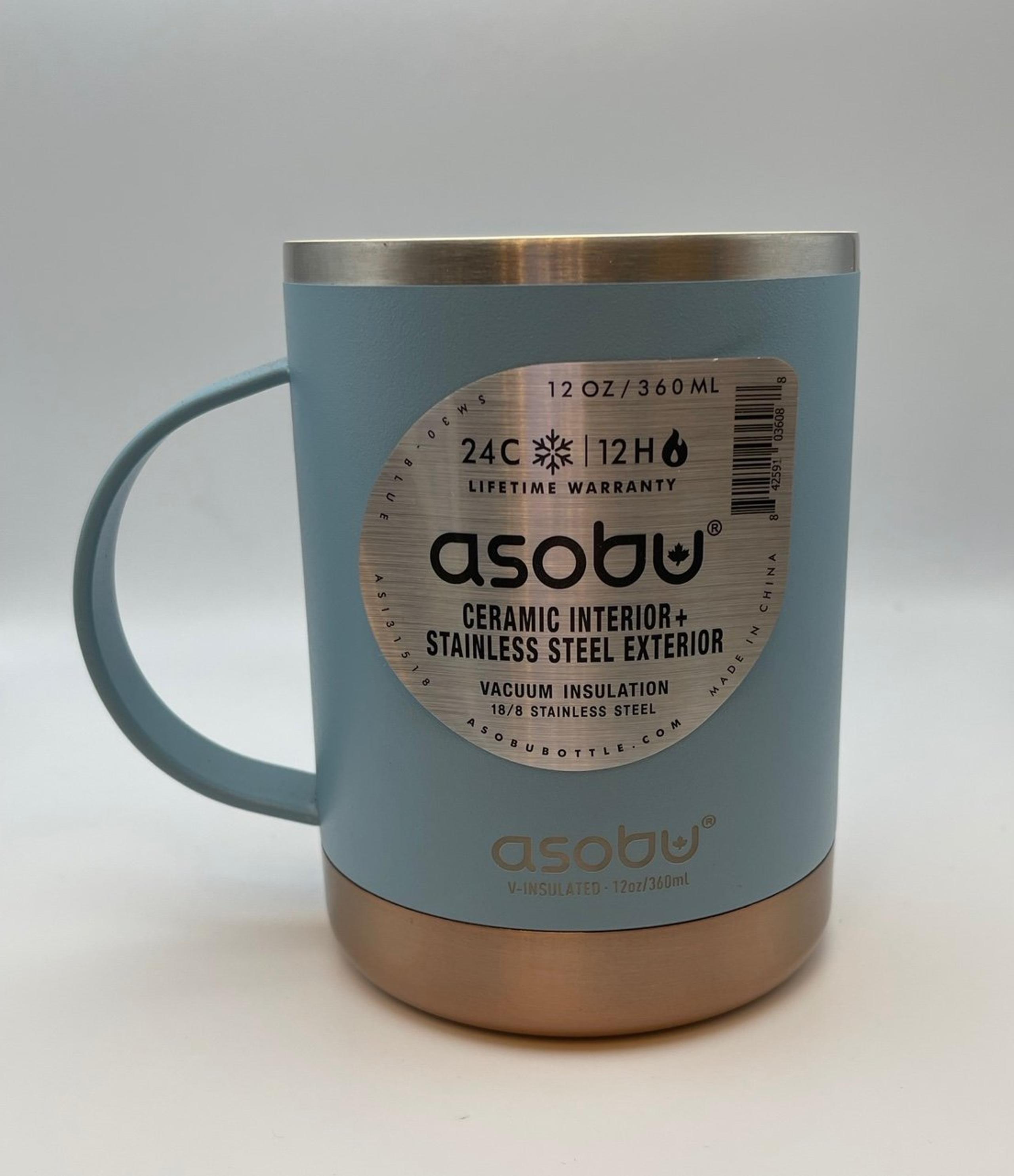 Asobu 12 oz Vacuum Insulated Ultimate Coffee Mug Baby Blue