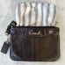 Coach Signature Black Leather Wristlet