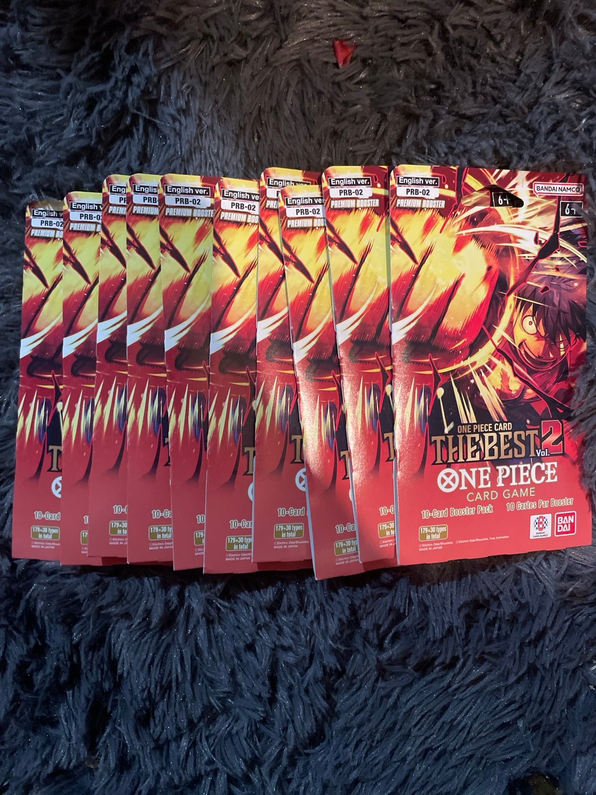 One Piece Card Game Tcg PRB-02 Premium The Best Vol 2 Booster Pack Lot x10