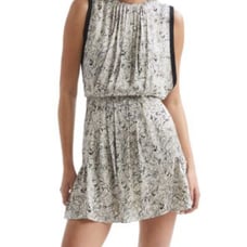 Reiss Charlotte Linear Floral Dress - Size 2 (B2)