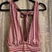 Free People Retro Babe Halter Bodysuit in Blush Combo Pink Large NWOT