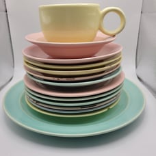 Lot Of 9 Assorted LuRay Pastels Pieces 1950s Used Condition Project Pieces