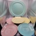 Lot Of 9 Assorted LuRay Pastels Pieces 1950s Used Condition Project Pieces