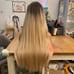 Human hair blend cream platinum blonde wig