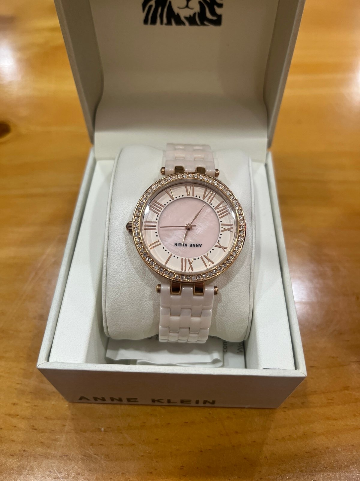Anne Klein Pink Ceramic Watch