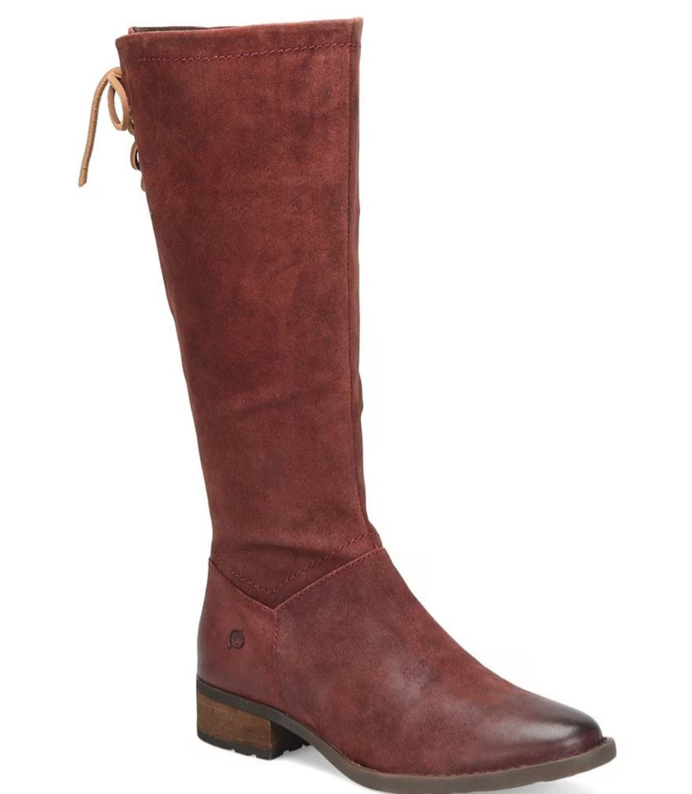 Born Hayden Distressed Suede Leather Side Zip Tall Boots