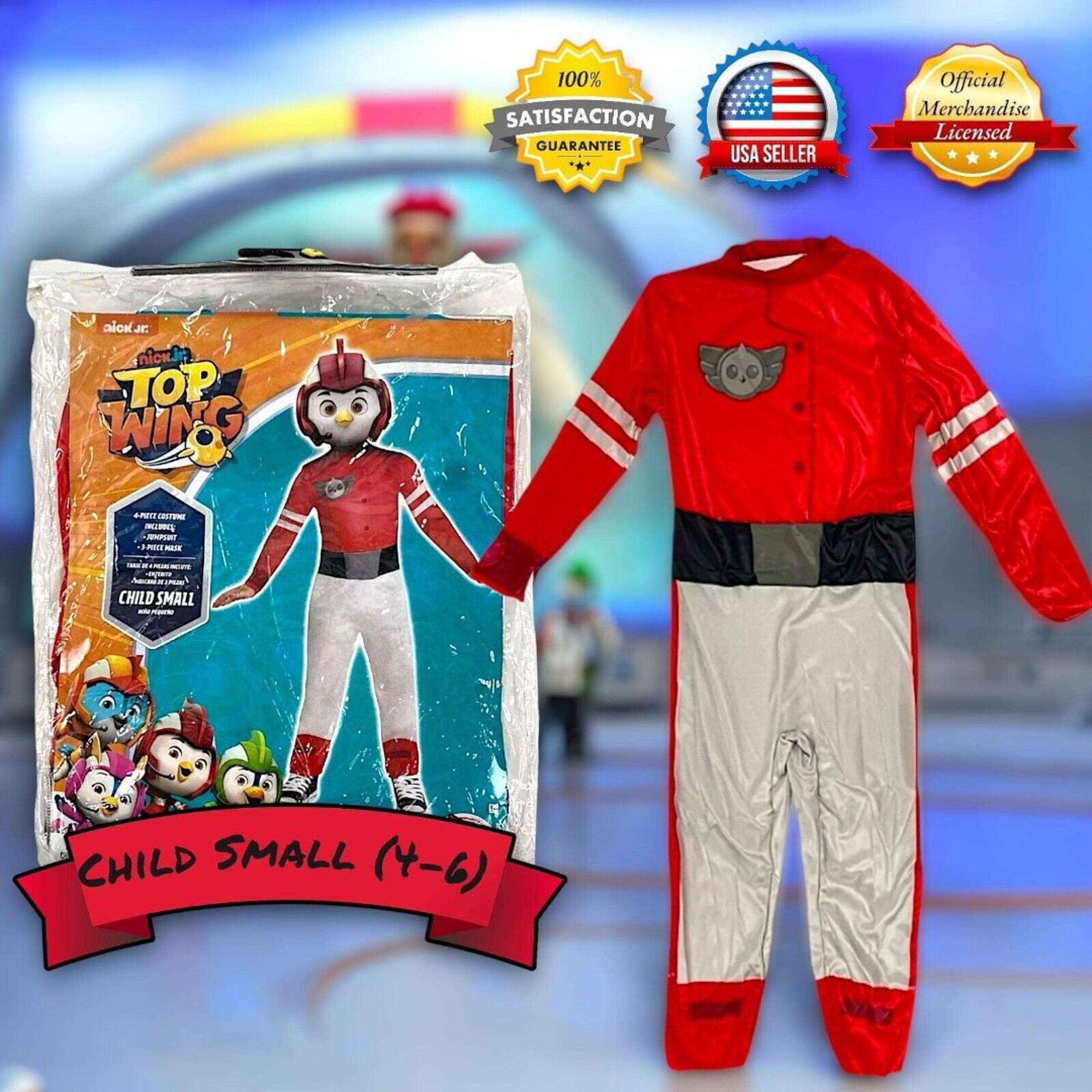 Nick Jr. Top Wing Rod Costume Jumpsuit Fancy Dress CHILD SMALL (4-6) !*NO MASK*! - Amscan